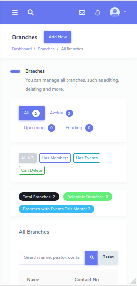 Branch management preview
